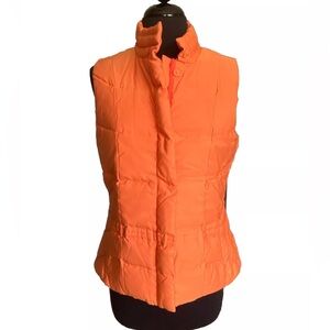 Lilly Pulitzer Down Filled Orange Puffer Vest Size Small